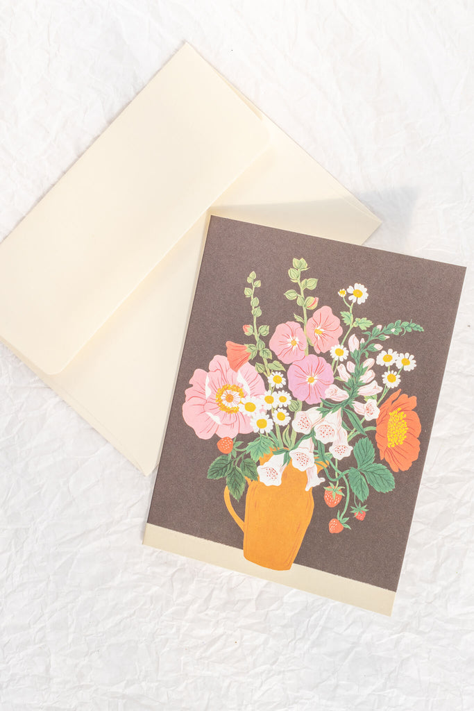 cute cards and stationery for best friend - floral card blank inside. 
