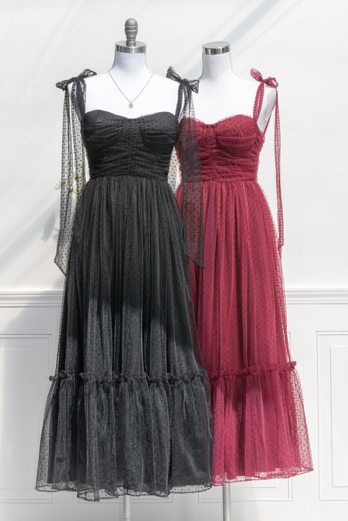 Two cute cottagecore dresses in tulle. 