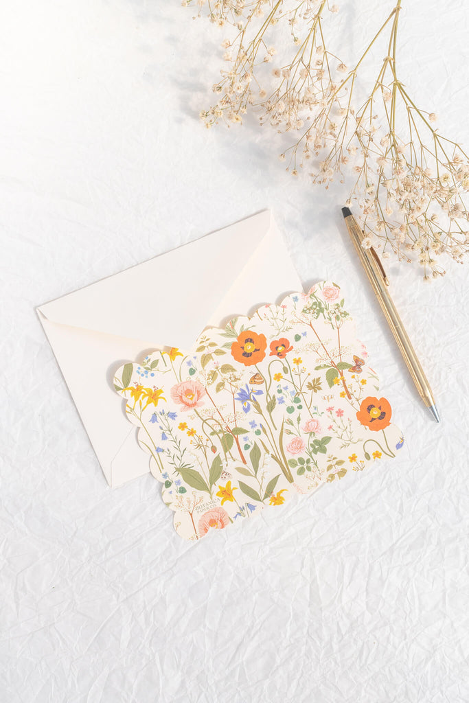 cute stationary cards for friend - blank card - special card with floral motif. stationery for romantics. 