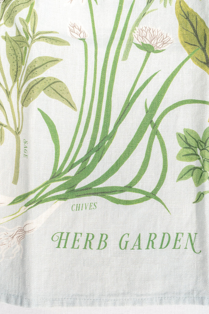 french inspired kitchen towel - herb motif. 