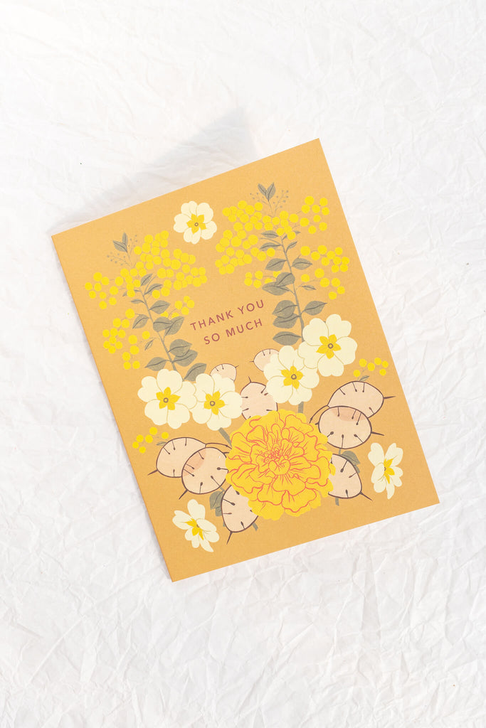 thank you card for a special friend - cactus flower motif - stationary and cards for friends. 