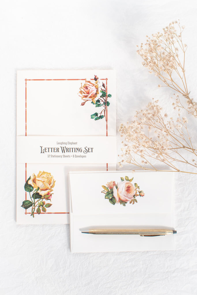 cute stationery for romantics - writing pad and envelopes.