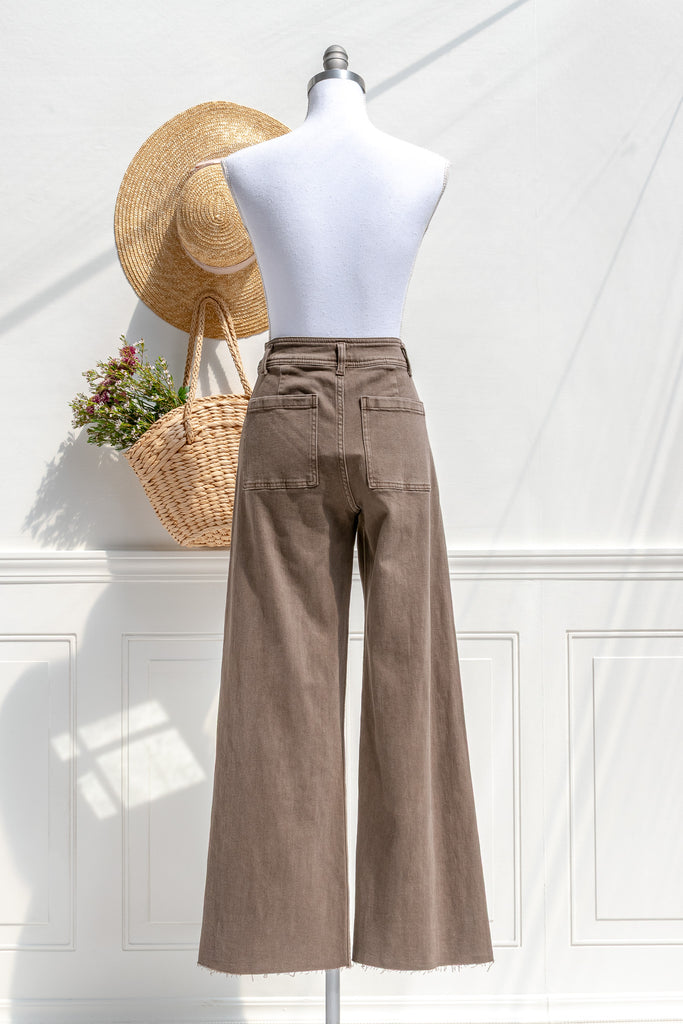 Willow cocoa brown jeans — back view with clean yoke and pockets