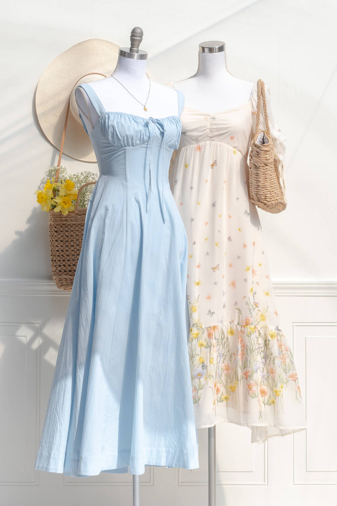 two cute cottagecore dress outfits - amantine boutique. 