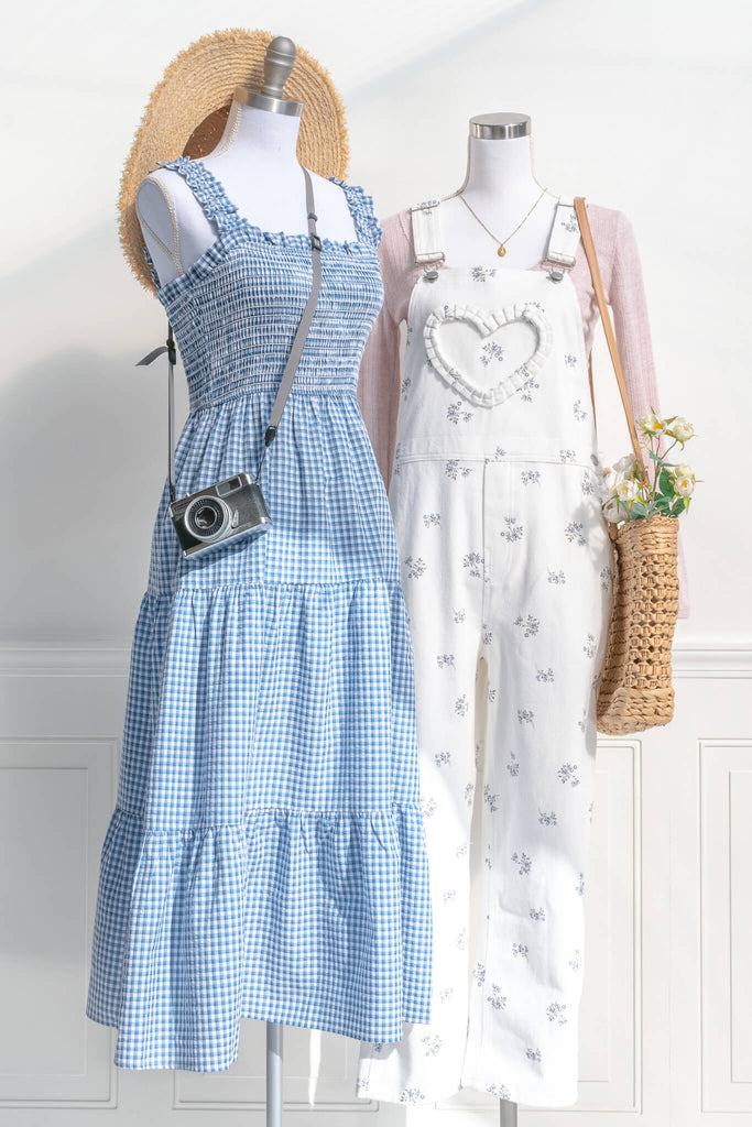 cottagecore outfits, two outfits in cottage core style. boutique dresses. 