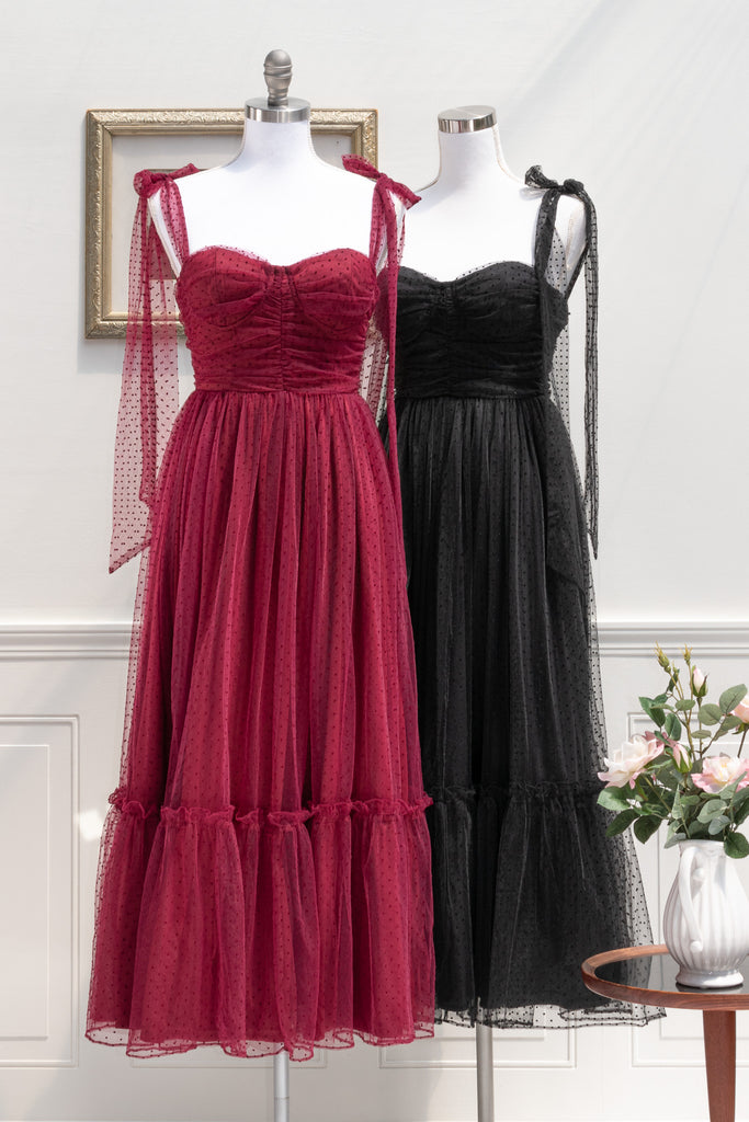 two cottagecore dresses. 