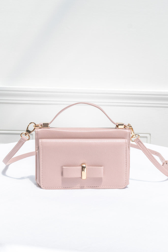 small cross body bag - pink french style. 