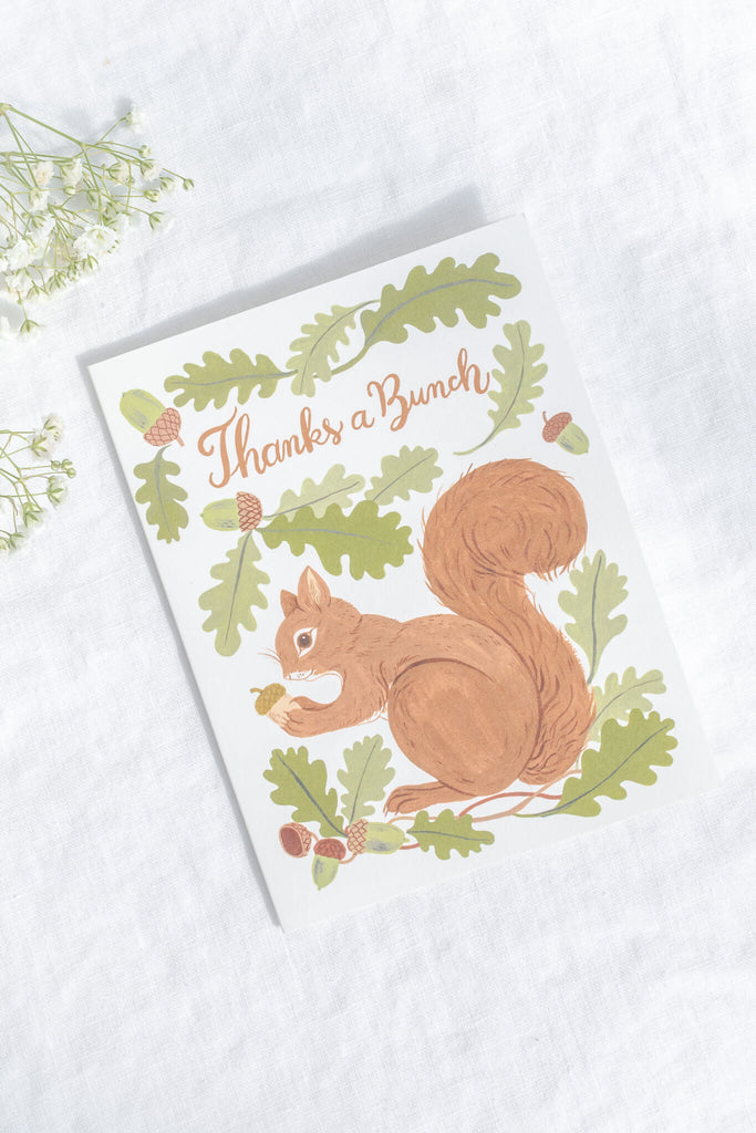 unique cards for friend. squirrel motif.