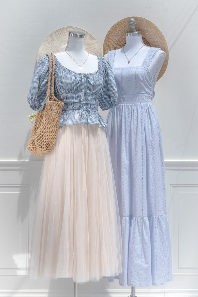 cottagecore dress - two cottagecore dress outfits for spring. amantine french boutique clothing. 