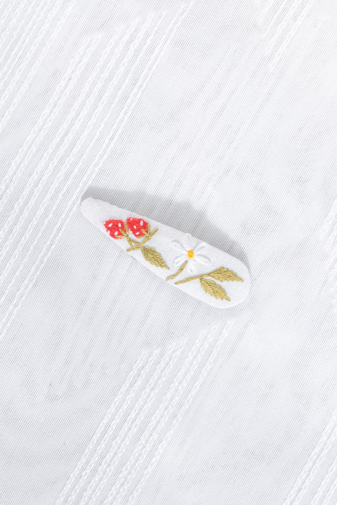 gifts for people who love france and french. embroidered hair barrette. 