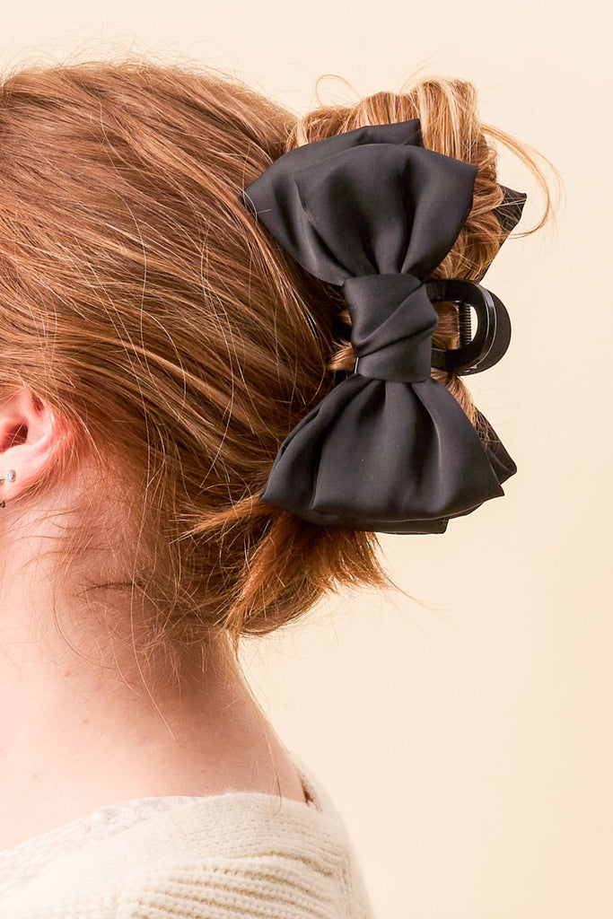 oversize bow claw clip for hair. french girl style. 