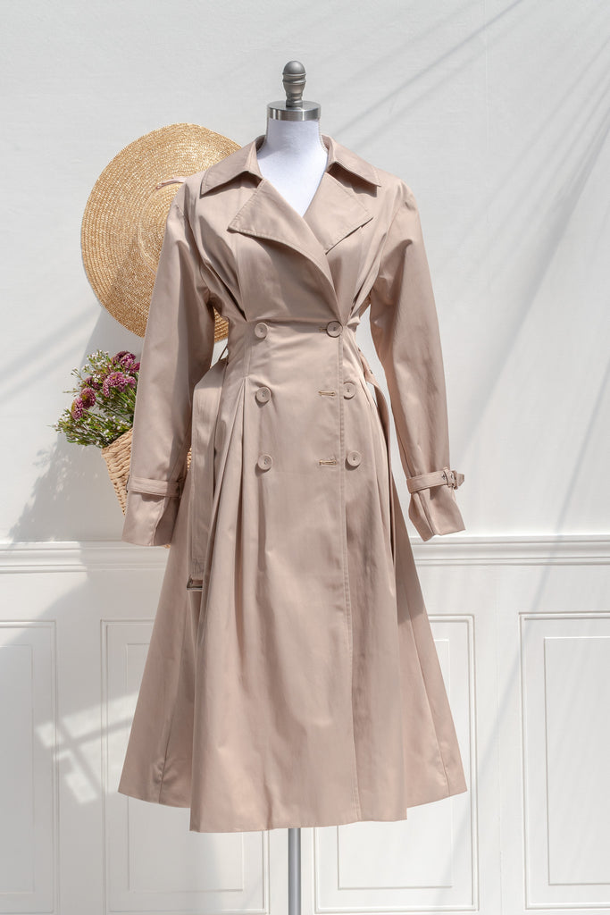 double button french trench coat for fall