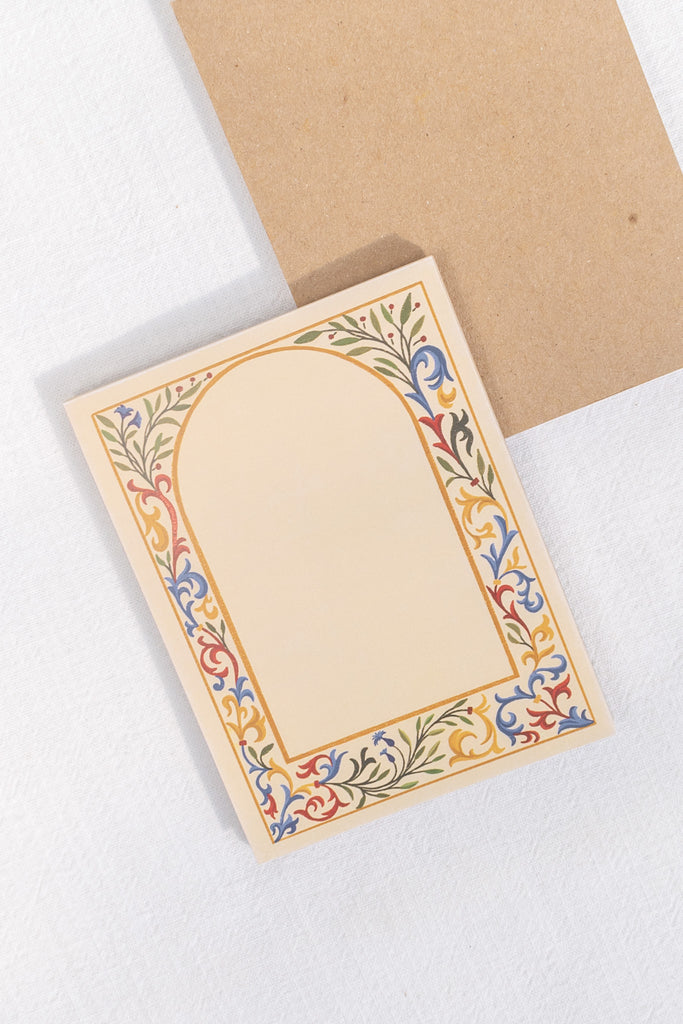 small gifts for people who love france. a small notebook with floral margin. 