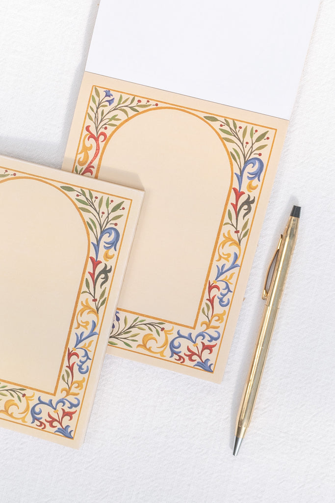 small gifts for people who love france. a small notebook with floral margin. 