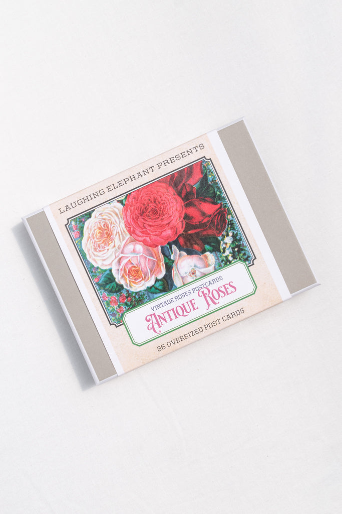 set of large post cards with roses. great gift idea for francophiles. 