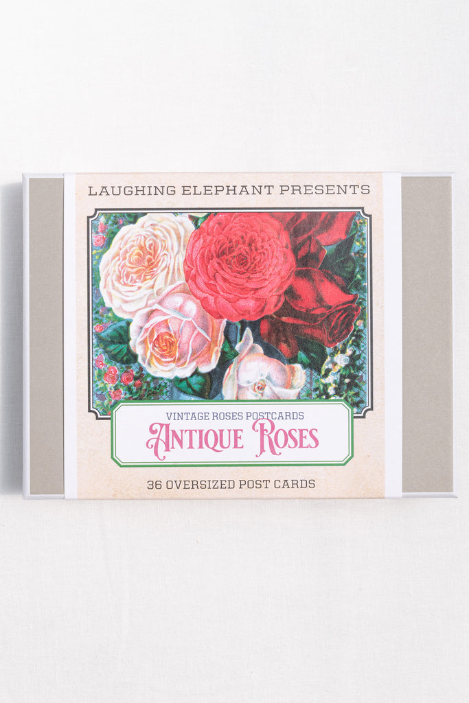 set of large post cards with roses. great gift idea for francophiles. 