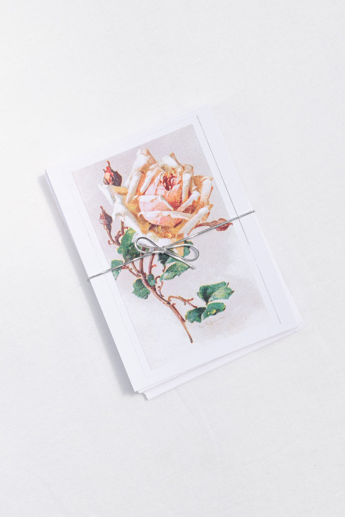 set of large post cards with roses. great gift idea for francophiles. 