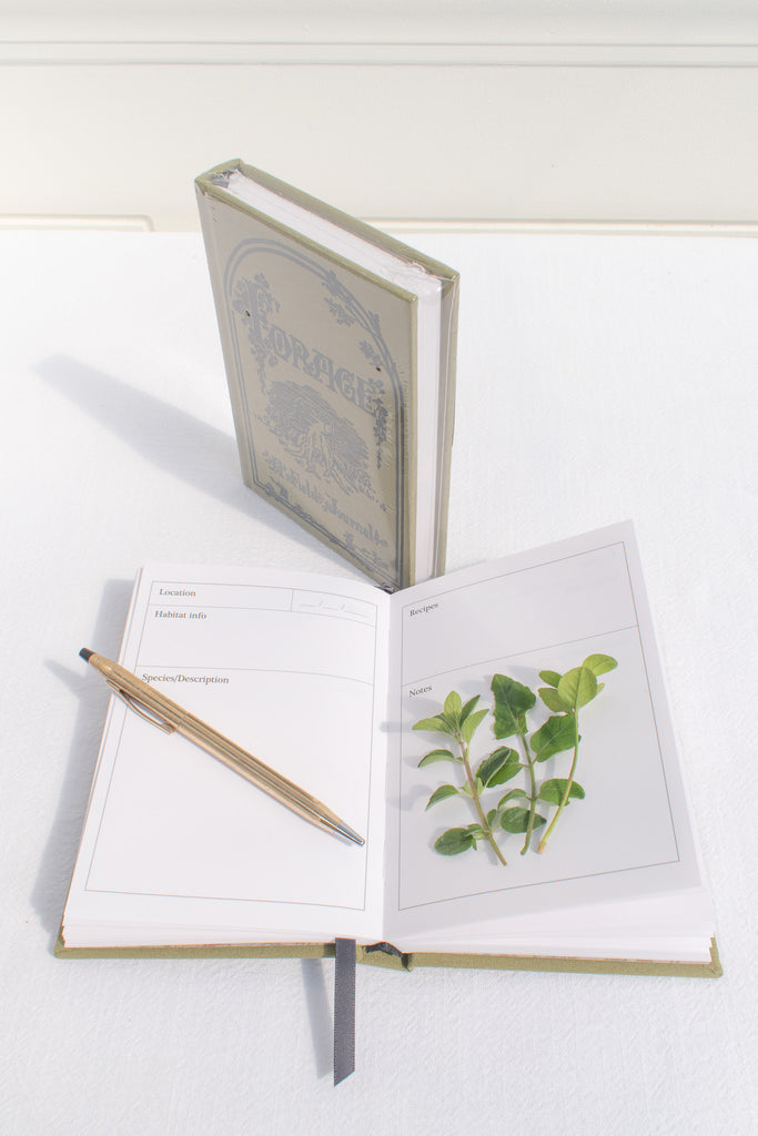 small gifts for people who love france. a small notebook with template pages to record flowers and specimens found on hikes. 