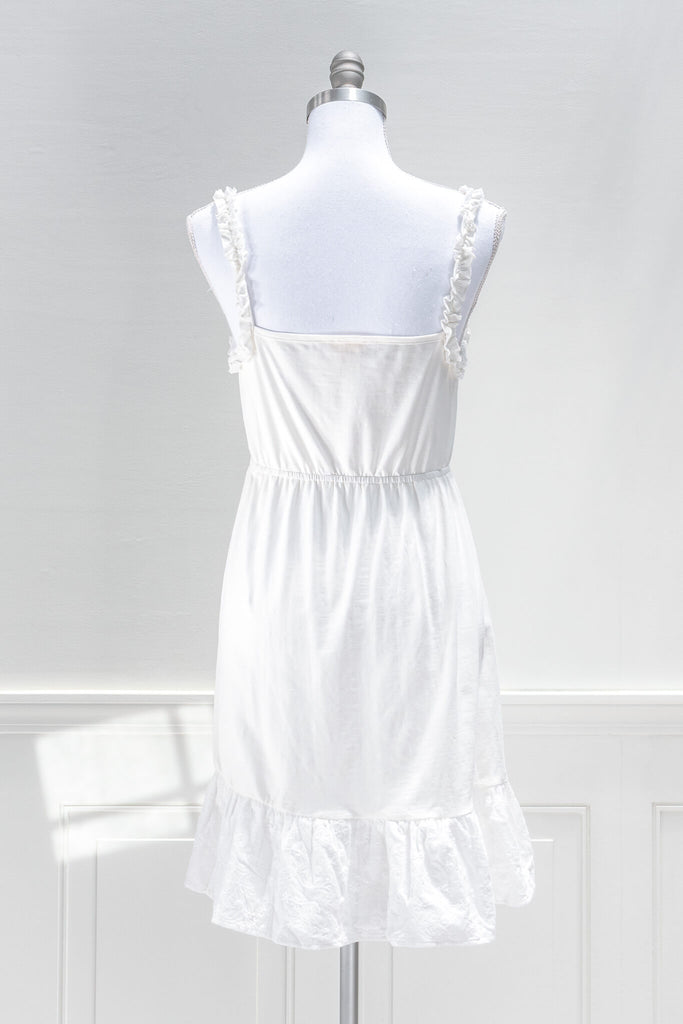 cottagecore white dress mini. 