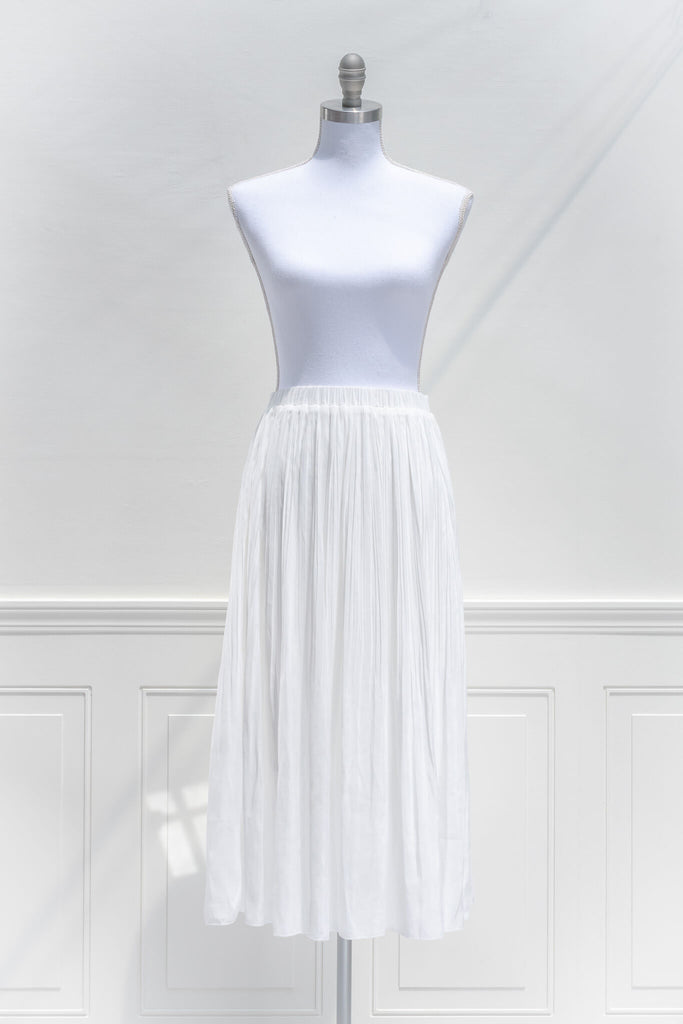 long white skirt for summer. front view - amantine. 