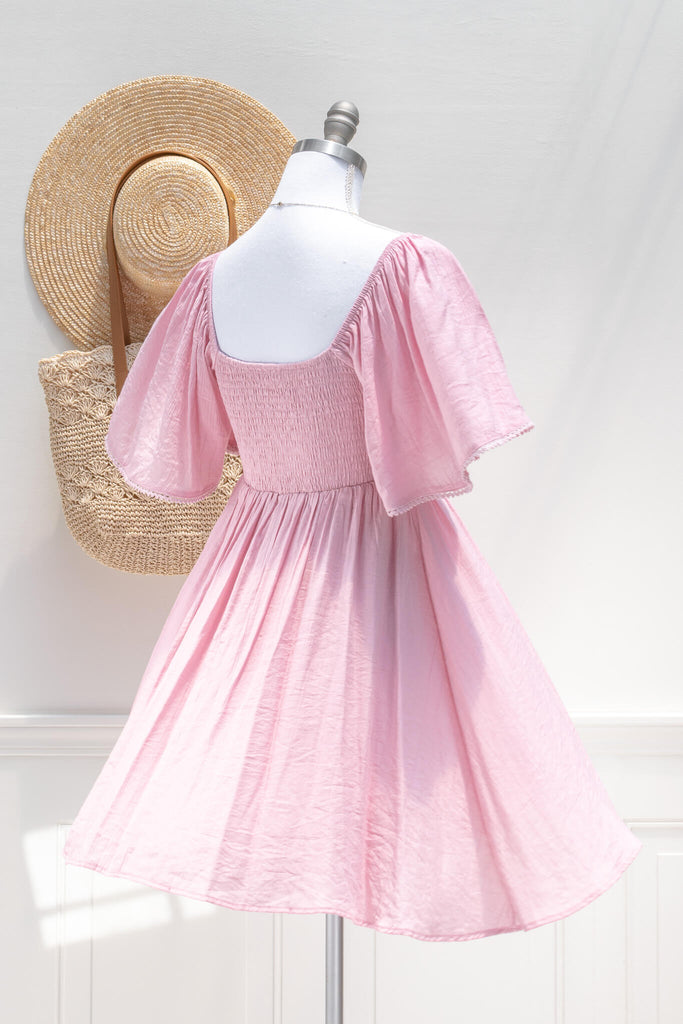 Pink summer dress. 