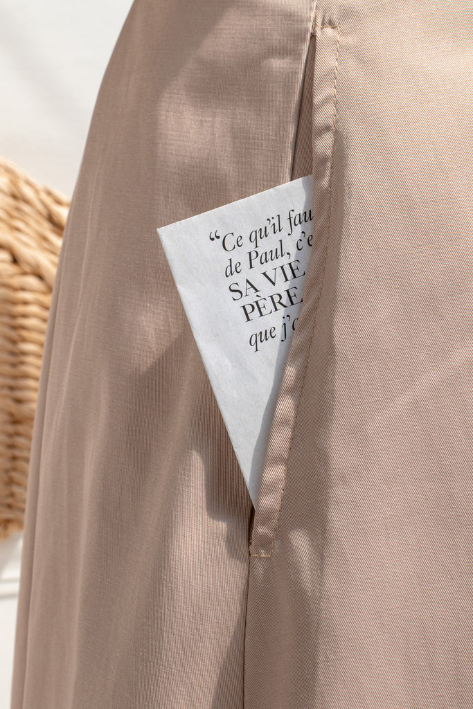 trench coat with side seam pockets