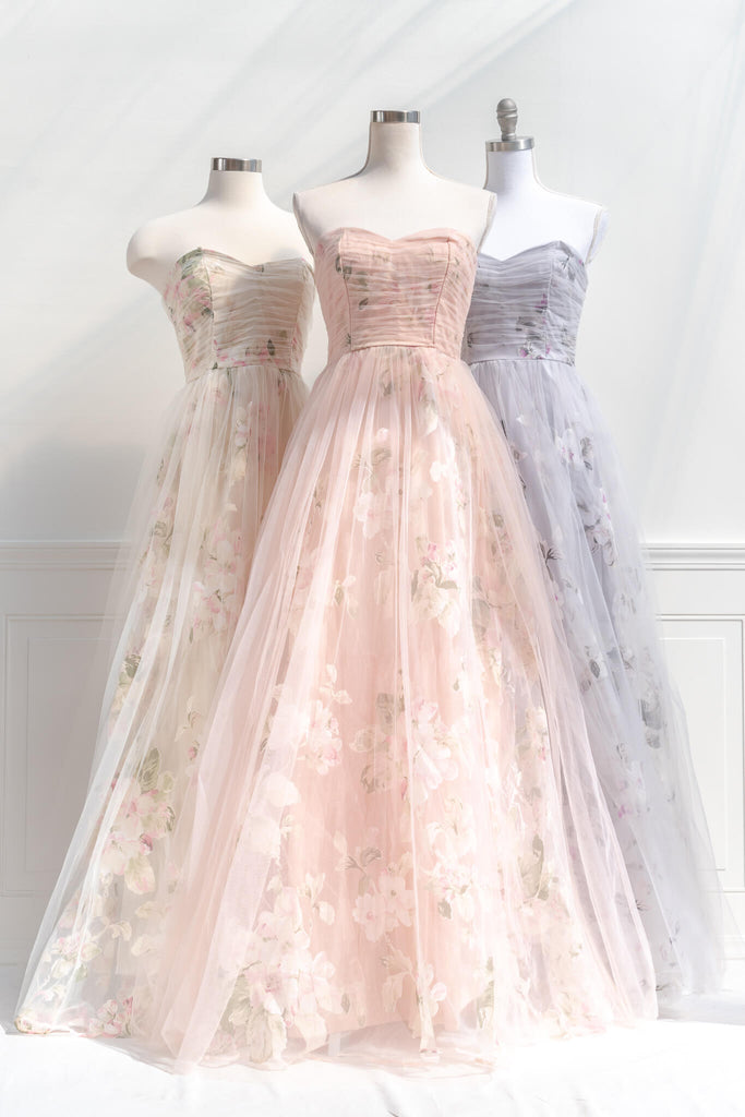 Romantic and feminine blush pink prom and event dress Amantine 