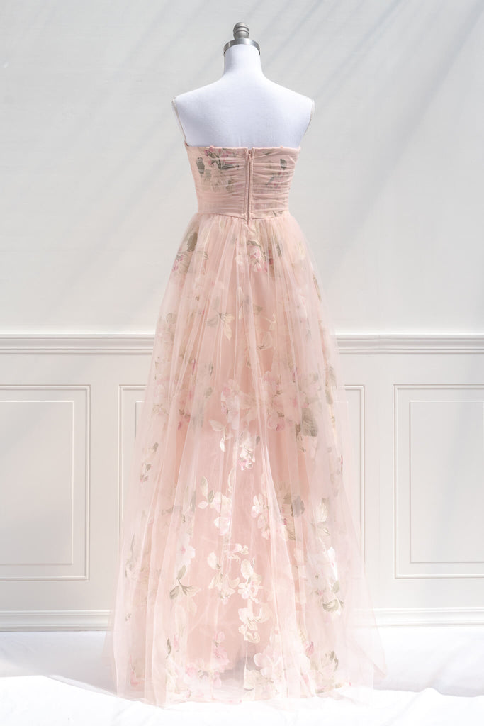 Romantic and feminine blush pink prom and event dress Amantine 