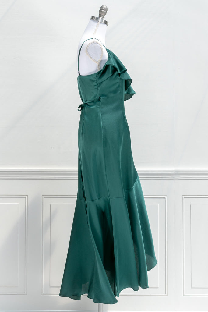 Vintage Style Dresses from Amantine Green wrap dress - feminine style 