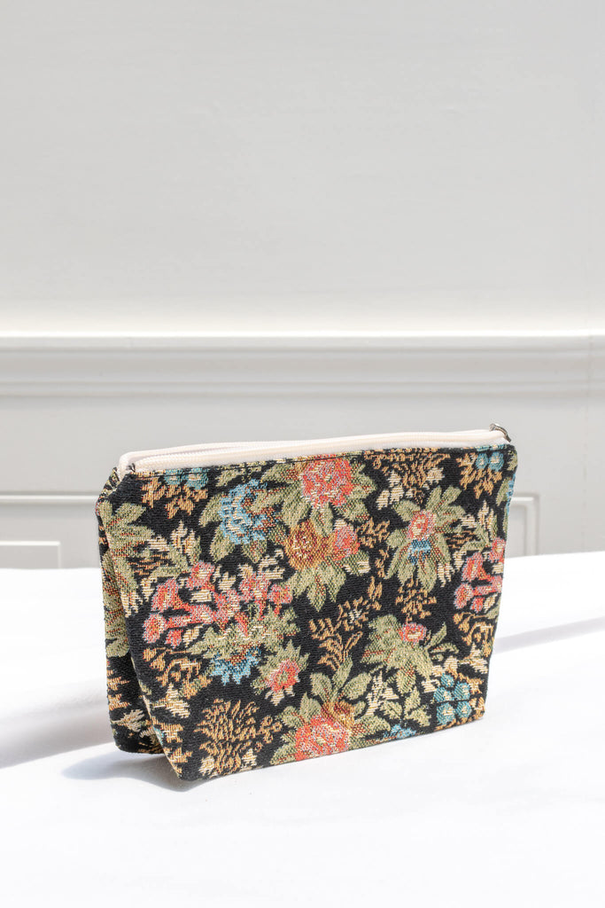 French Style Makeup Bag - Tapestry Woven- Amantine