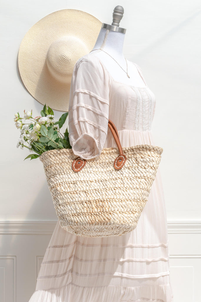 French Market bag, french market woven tote from amantine  - feminine clothing