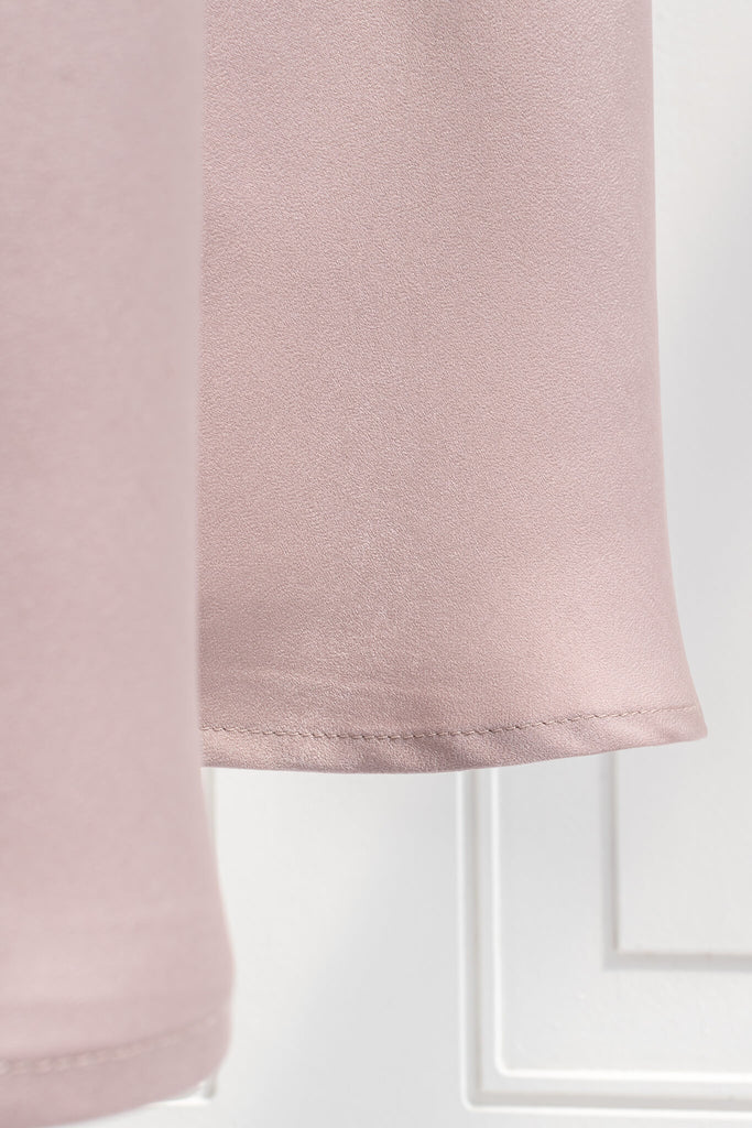 feminine skirts - pink long bias cut simple a line skirt - amantine - aesthetic outfits